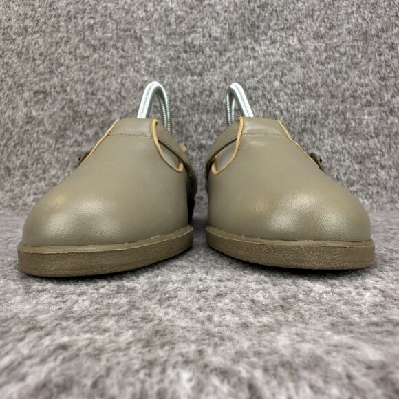 ✅Softspots Womens 6.5M Casual Gray/Tan Leather Low Wedge Shoes Mary Jane Flats - Picture 3 of 12